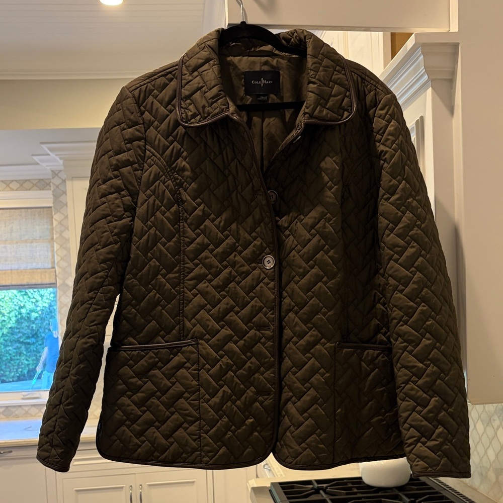Cole Haan Women's Olive Quilted Puffer Jacket